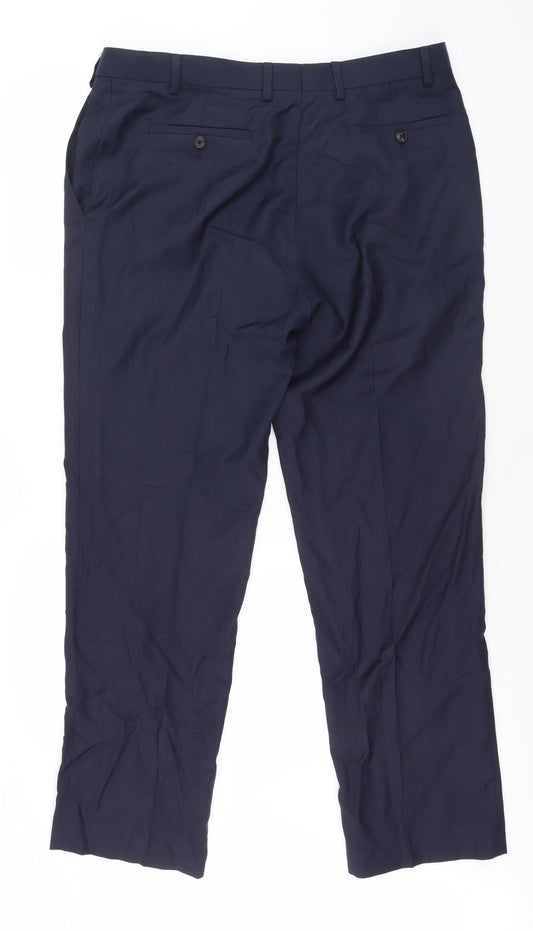 Austin Reed Men's Blue Wool Dress Pants 36S