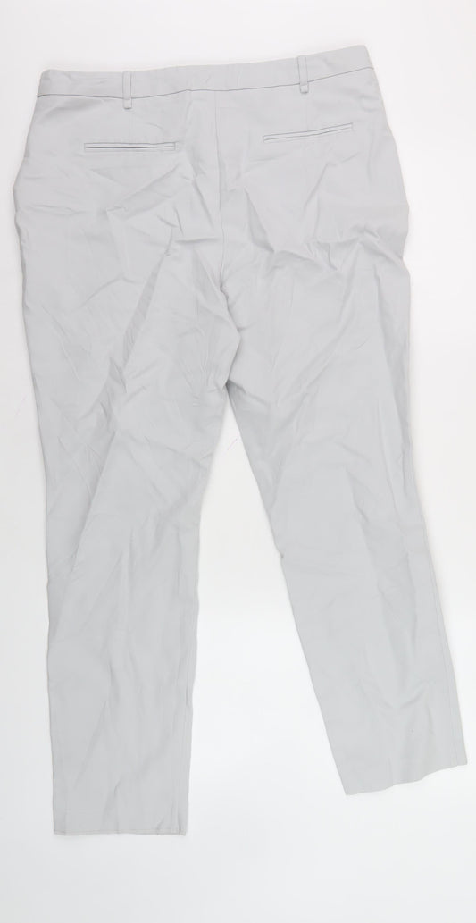 Womens UK Size 14 Gallery Regular Fit Casual Grey Trousers