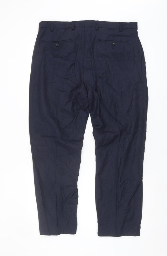 Marks and Spencer Navy Men's Dress Pants 36 SHT