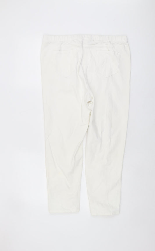 Next Women's White Jegging, Size 18, Ankle Zip Denim