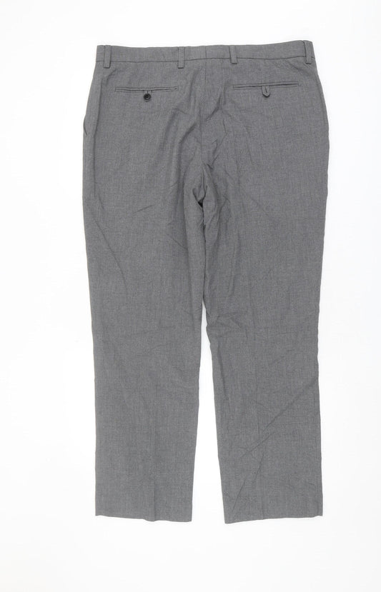 Next Men's Grey Formal Trousers, Size 36, New