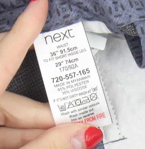 Next Men's Grey Formal Trousers, Size 36, New