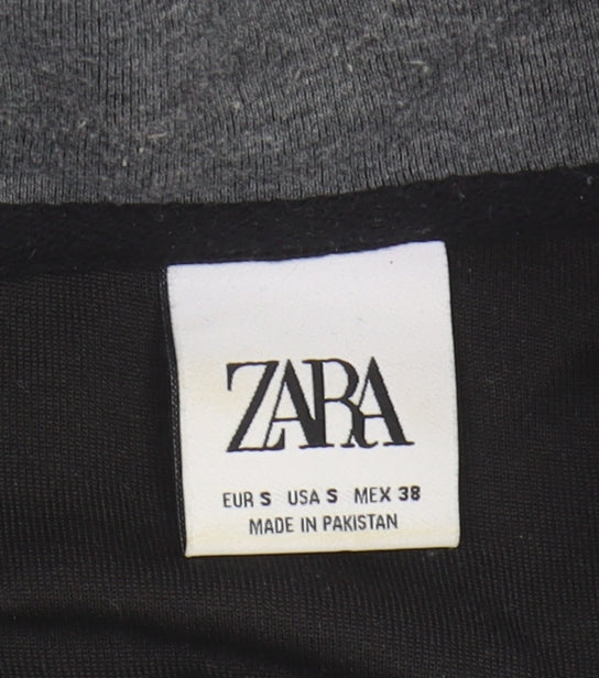 Zara Men's Grey Basic Jacket, Size S, Stand-Up Collar