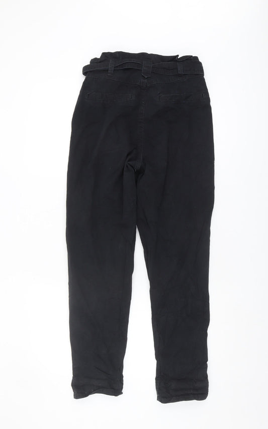New Look Women’s Black Paperbag Trousers Size 8