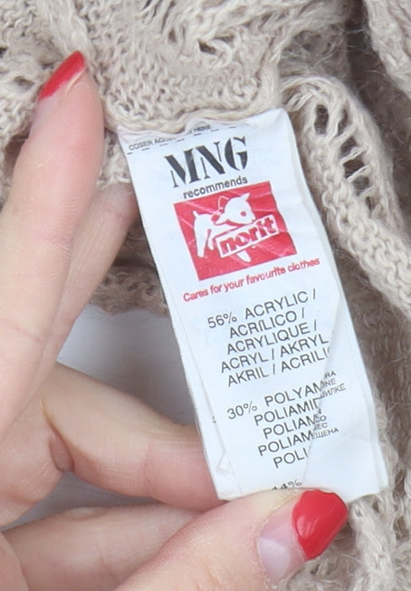 Womens UK Size L MNG Beige Cardigan