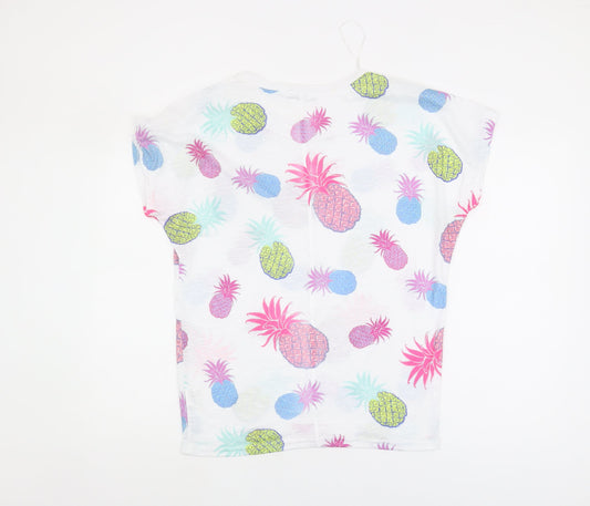 Quiz Women's Multicoloured Pineapple T-Shirt, Size S