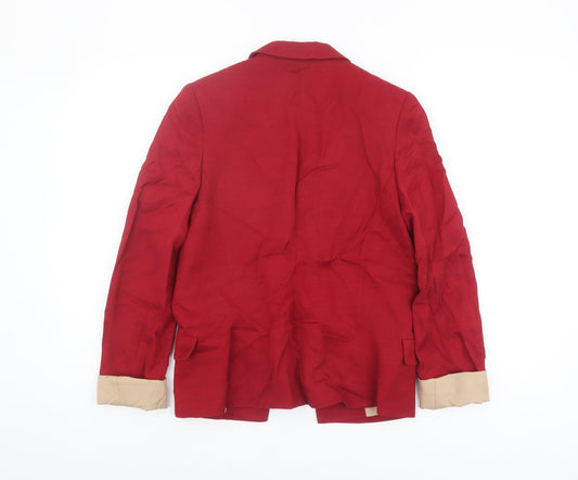 Next Women's Red Blazer, Size 6, Single Breasted