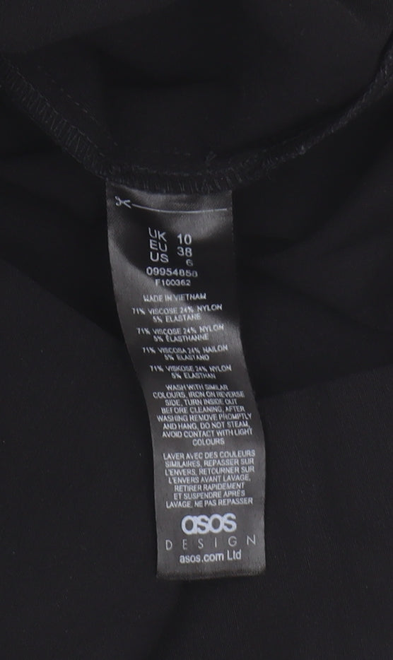 Asos Black Pencil Skirt, Women's Size 10