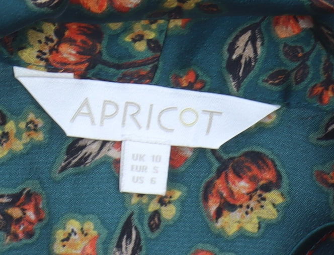Womens UK Size 10 Apricot Multicoloured Basic Blouse