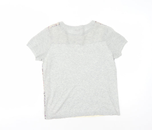 Womens UK Size S Jigsaw Grey Basic T-Shirt