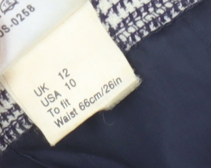 Jaeger Women's Grey Check Pencil Skirt - Size 12