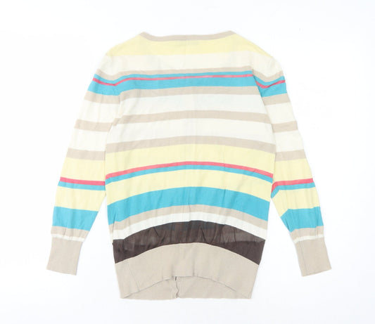 Womens UK Size S Oasis Multicoloured Cardigan Jumper