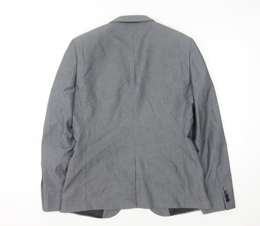 Mens UK Size 38 Burton Regular Grey Suit Jacket