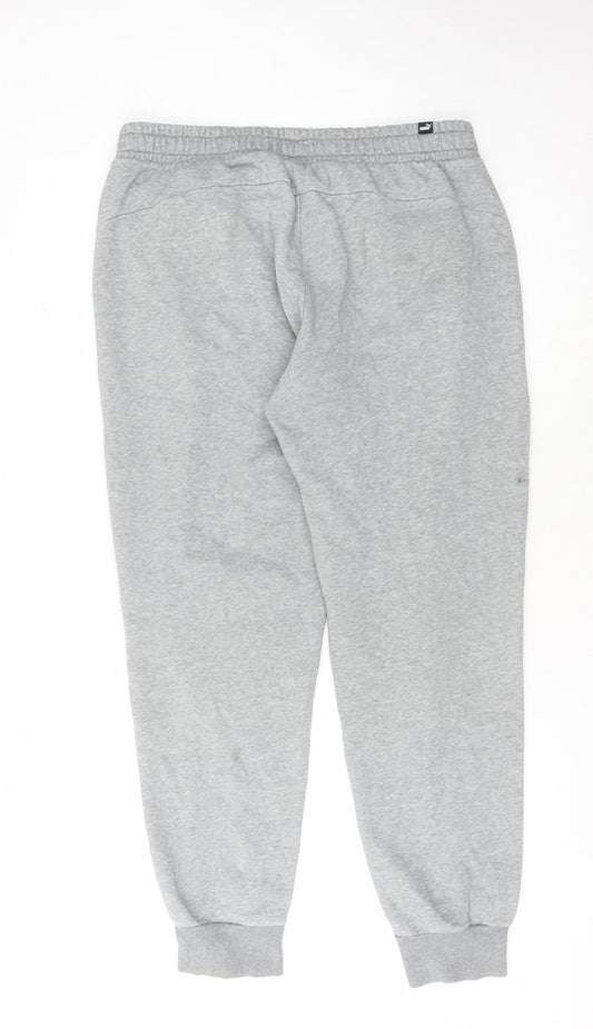 Puma Men's Grey Sweatpants L Size Casual Wear