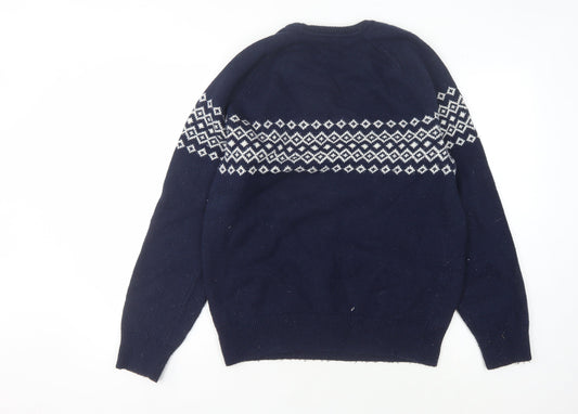 GAP Men's Blue Wool Pullover Jumper M