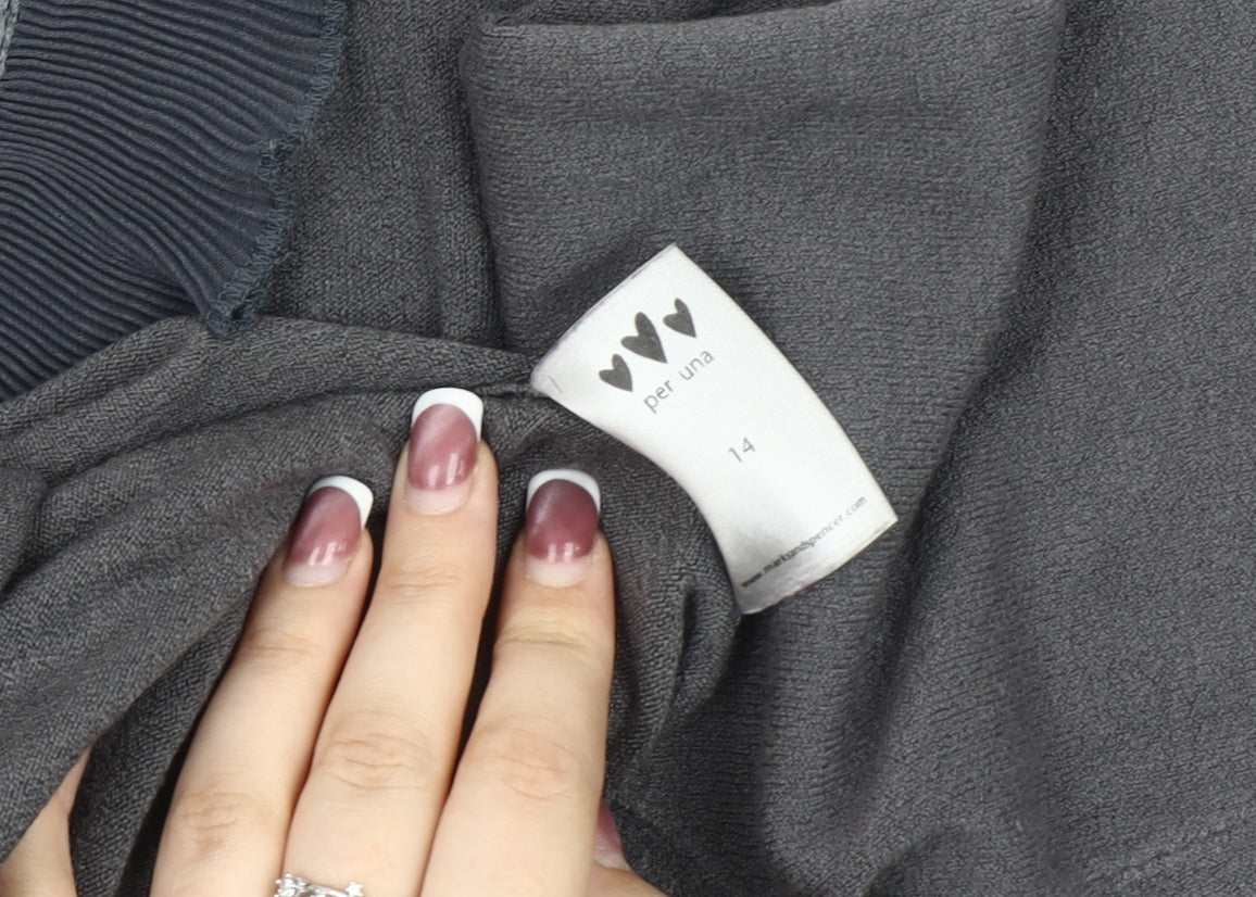 Womens UK Size 14 Marks and Spencer Grey Basic Blouse