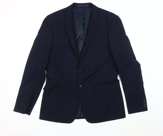 Topman Men's Blue Regular Fit Blazer Jacket 40R