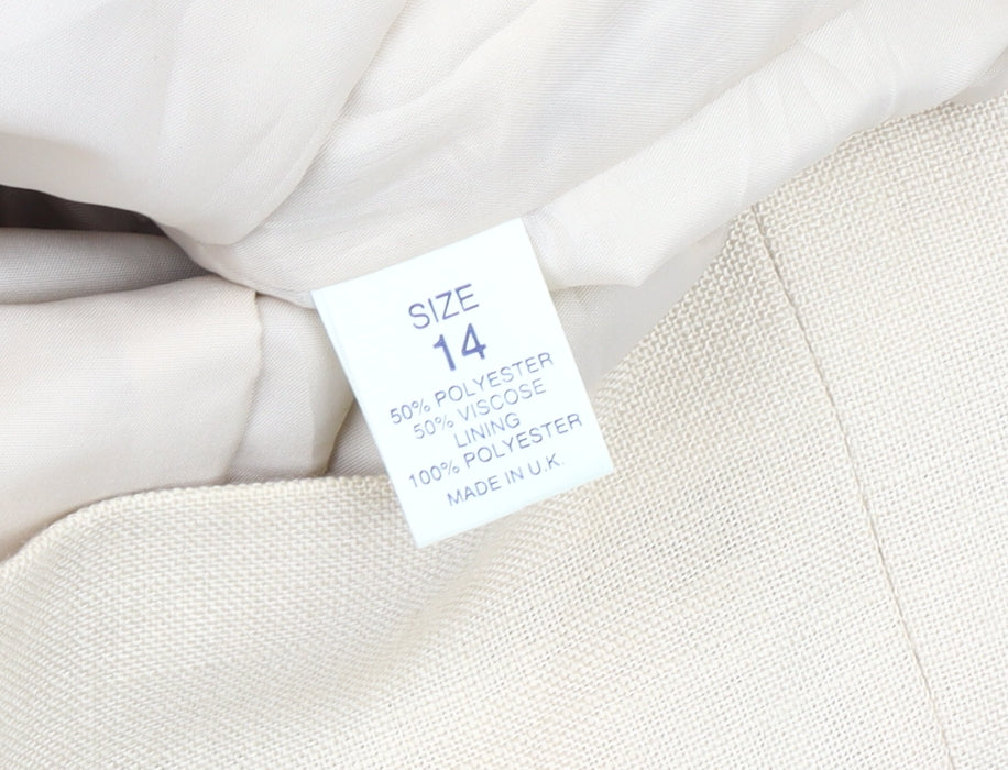 Debenhams Women's Beige Suit Jacket, Size 14, Classic Fit
