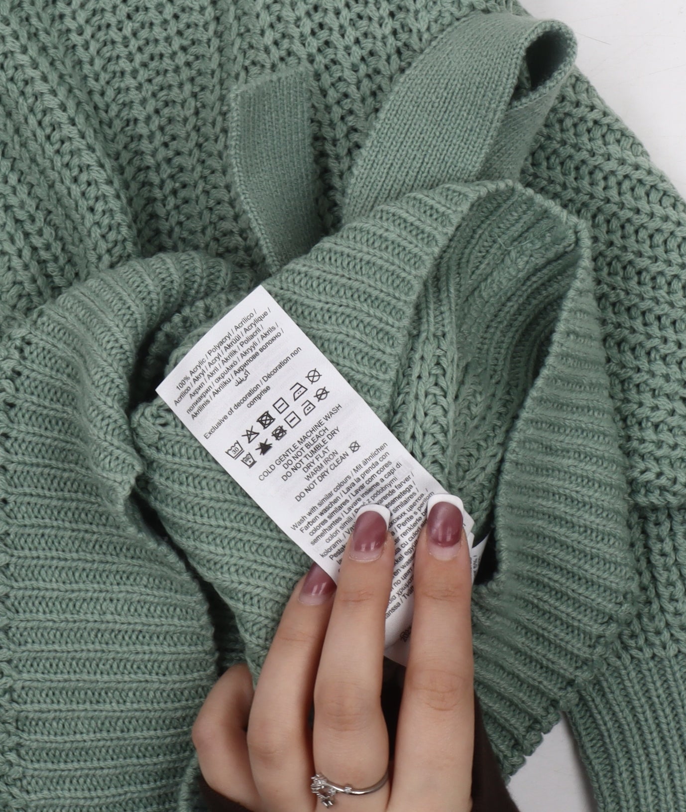Womens UK Size XS Only Green Wrap Jumper