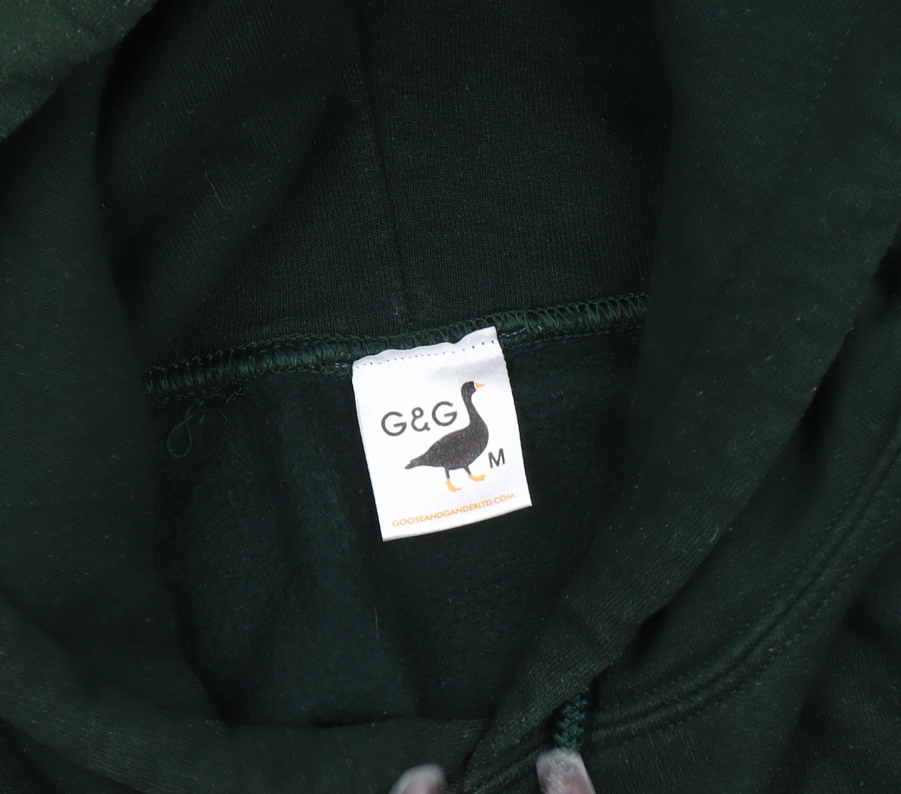 Mens UK Size M G&G Green Pullover Hoodie