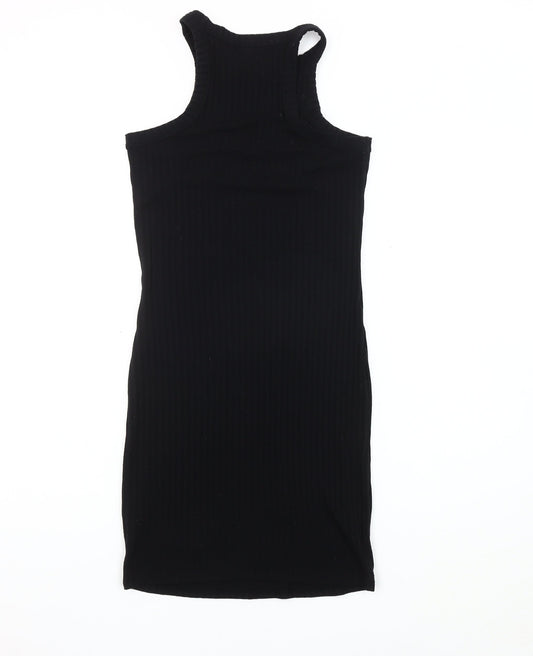 River Island Black Halter Tank Dress Women Size 8