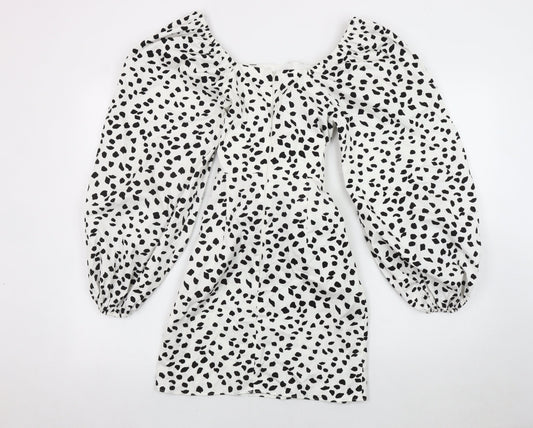 River Island Women’s White Animal Print Bodycon Dress