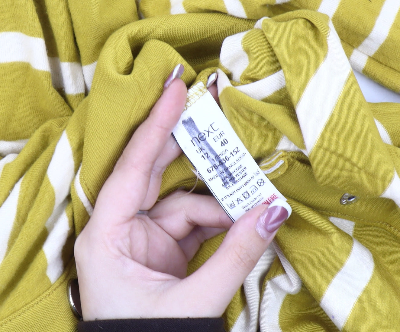 Womens UK Size 12 NEXT Yellow Basic T-Shirt