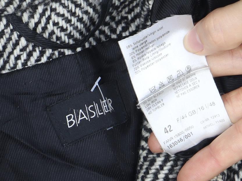 Basler Womens Grey Herringbone Overcoat Size 14