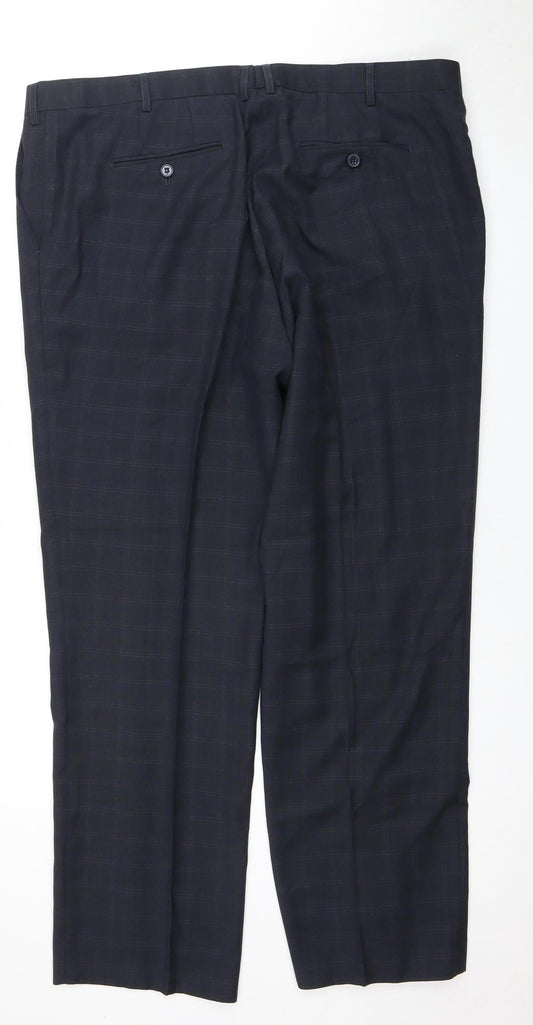 Mens UK Size 44 Skopes Classic Fit Dress Pants Black Trousers