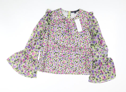 Womens UK Size XS French Connection Multicoloured Basic Blouse