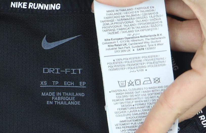 Nike Black XS Unisex Long Sleeve Running Top