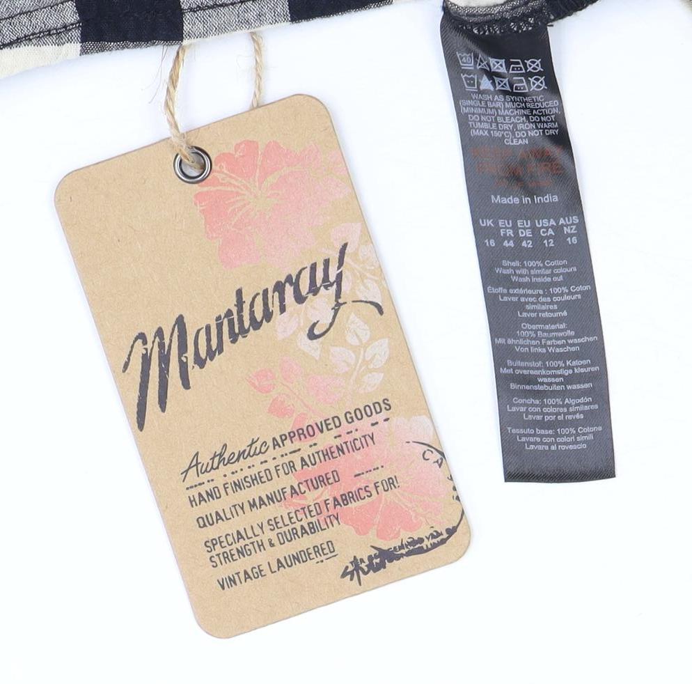 Womens UK Size 16 Mantaray Black Basic Blouse