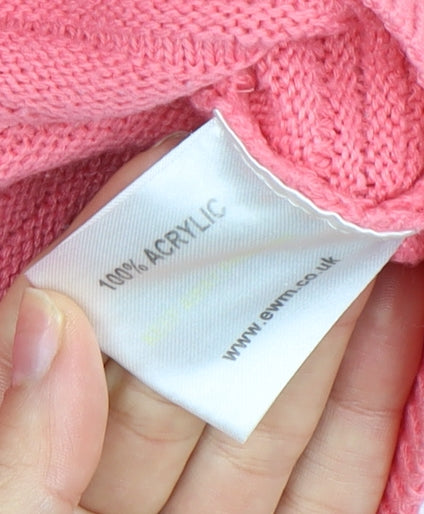 Womens UK Size M Isle Pink Pullover Jumper