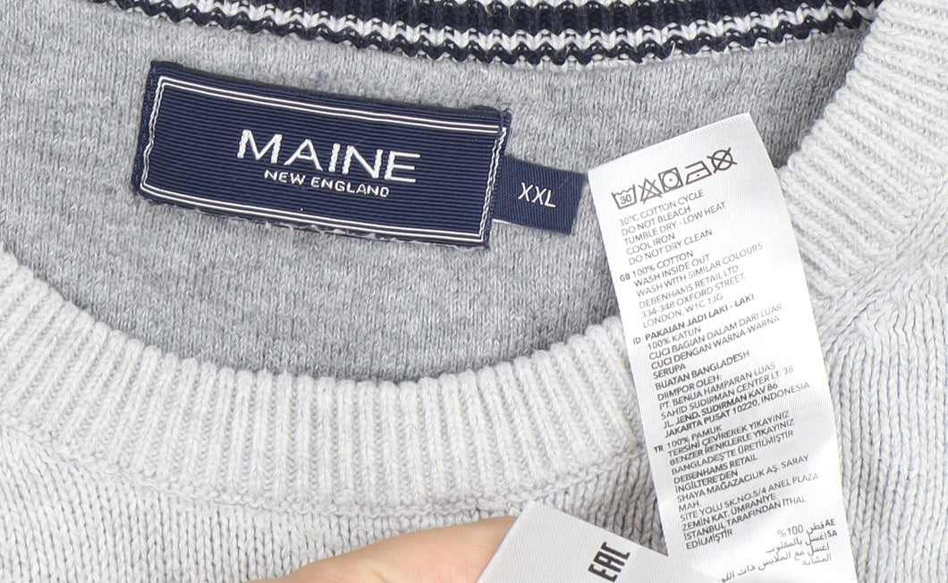 Maine New England Men's Grey XL Pullover Jumper