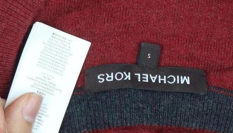 Close-up detail of Michael Kors Men's Red Wool jumper S