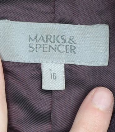 Marks and Spencer Women's Purple Blazer, Size 16