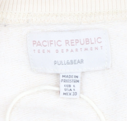Teens UK Size 12 Pull&Bear Beige Pullover Sweatshirt