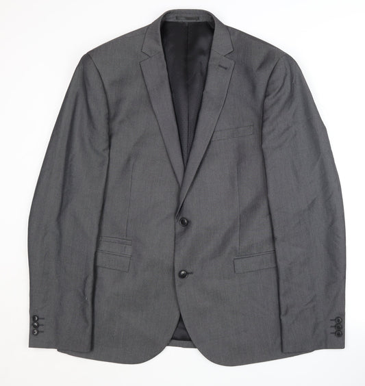 Next Grey Men's Suit Jacket 44R - Formal Business Wear