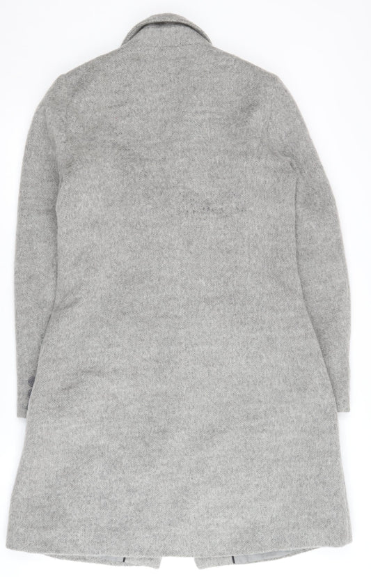 Apricot Women's Grey Mid-Length Overcoat, Size 10