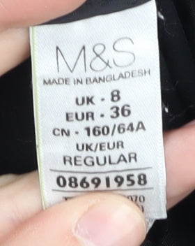 Womens UK Size 8 Marks and Spencer Black Trousers