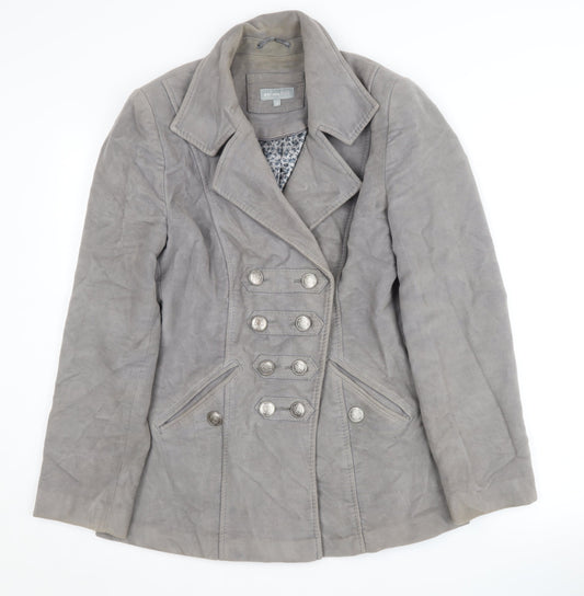 Womens UK Size 12 Per Una Grey Military Jacket