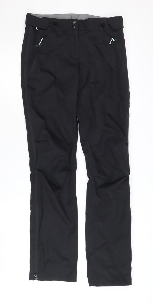 Unisex Adultss UK Size XS DECATHLON Regular Fit Track Pants Black Trousers