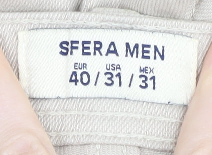 Mens UK Size 40 Sfera Straight Beige Jeans