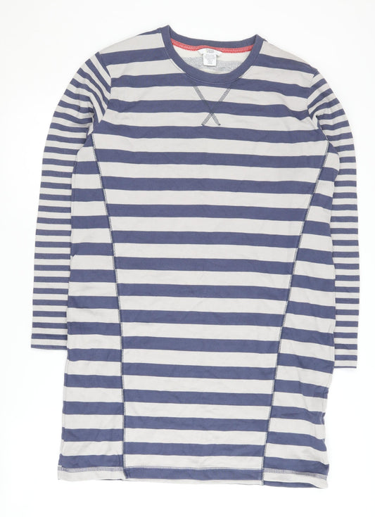 Additional front view of mamas & papas Women's Blue Striped T-Shirt Dress, size 12