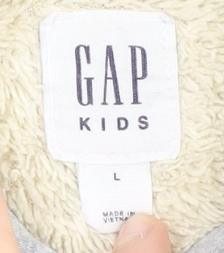 GAP Kids Boys Grey Full Zip Hoodie L