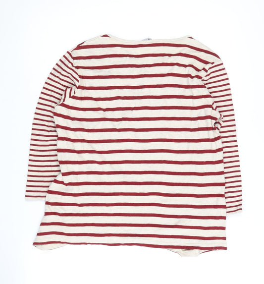 Womens UK Size L Isle Essentials Red Henley Jumper