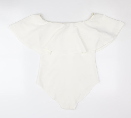 Quiz Women's Ivory Off Shoulder Bodysuit Size 12