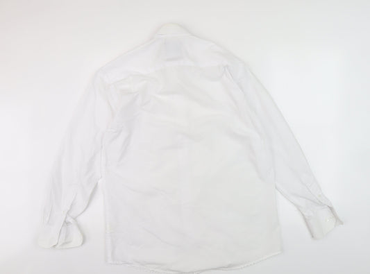 Skopes Men's White Regular Fit Dress Shirt 15.5