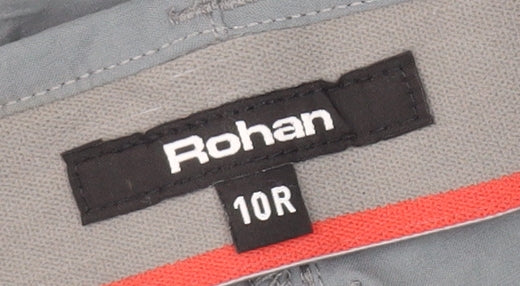Rohan Unisex Grey Trousers, 10R Regular Fit