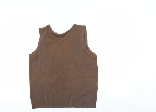 Lee Men's Brown Sleeveless Knit Vest L